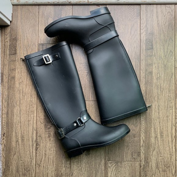 Easos Geal Shoes - NWOT Esos Geal Tall Moto Rain Boots